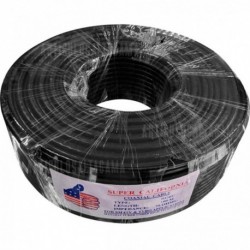 Cable Coaxial Negro Rg6 X Rollo De 100 M