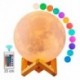 Lampara Luna Con Control Luz Led Colores