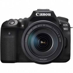 Cámara Digital Canon DSLR EOS 90D 18-135 is USM Lens | Built (Importación USA)