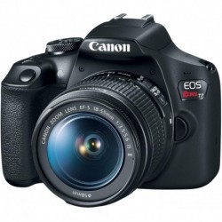 Cámara Digital Canon EOS Rebel T7 DSLR 18-55mm Lens | Built- (Importación USA)