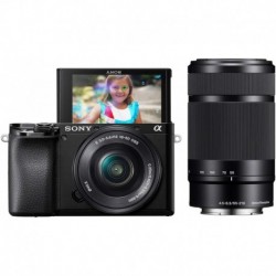 Cámara Digital Sony Alpha A6100 Mirrorless 16-50mm and 55-21 (Importación USA)
