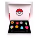 Pokémon Gimnasio Región Kanto Estuche X 8 Medallas Broches (Entrega Inmediata)