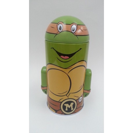 Tmnt Tortugas Ninja Michelangelo Alcancía Retro Tin Box (Entrega Inmediata)