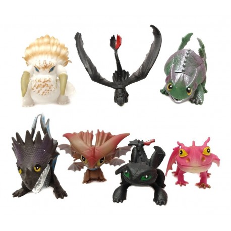 Cómo Entrenar A Tu Dragón Colección 7 Figuras En Bolsa (Entrega Inmediata)