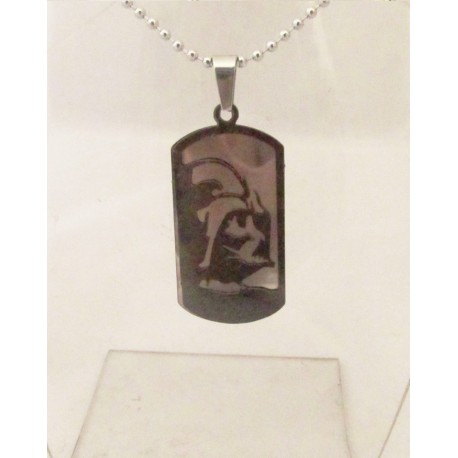 Collar Doble Placa Metalico Darth Vader Star Wars (Entrega Inmediata)