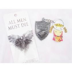 Llavero Escudo Juego De Tronos Casa Stark Cabeza Lobo (Entrega Inmediata)