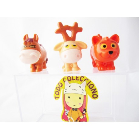 Set X 3 Figuras Kinder Sorpresa Animales Enojados (Entrega Inmediata)