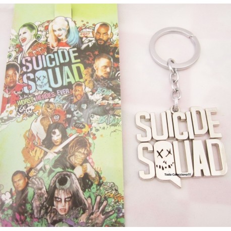 Llavero Logo Escuadron Suicida Nuevo En Blister (Entrega Inmediata)