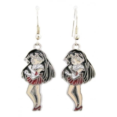 Aretes Metalicos Anime Sailor Moon Sailor Mars /marte (Entrega Inmediata)