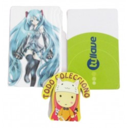 Personaliza Tarjeta Trasporte Sticker Anime Hatsune Miku N10 (Entrega Inmediata)