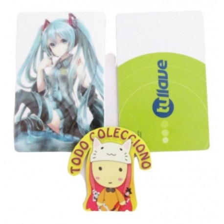 Personaliza Tarjeta Trasporte Sticker Anime Hatsune Miku N12 (Entrega Inmediata)