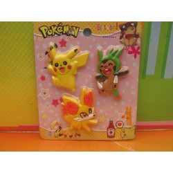 Paquete Tres Imanes Anime Pokemon Nuevos Importados (Entrega Inmediata)
