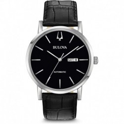 Reloj Bulova 96C131 Black Leather Reloj-96C131 (Importación USA)