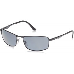 Gafas Ray-Ban Hombre RB3498 Rectangular Metal Sungla (Importación USA)