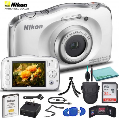 Camara Nikon COOLPIX W100 Digital Camera White 265 (Importación USA)