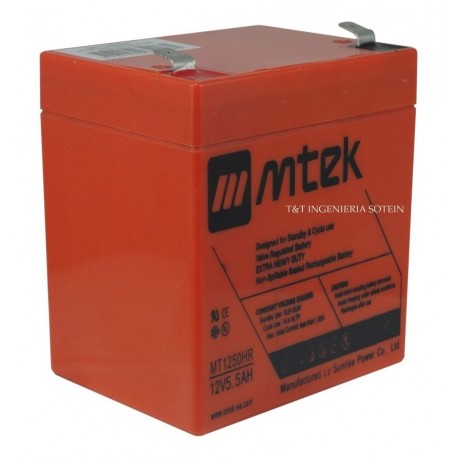 Bateria Mtek 12v 5ah O 5.5 Ah Hr 20 Horas Recargable (Entrega Inmediata)