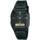 Watch Casio AW48HE-1AV Men Black Resin Band Analog Digital Dual Time Zone