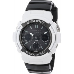 Watch Casio AWGM100GW-7A Men G-Shock Atomic Timekeeping Analog-Digital Black and White
