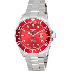 Watch Invicta 22048 Men Pro Diver 43mm Stainless Steel Quartz Silver/Red Model: