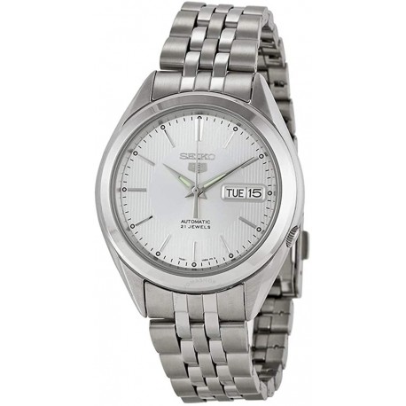 Watch Seiko SNKL15K1 5 SNKL15 Men Stainless Steel Silver Dial Self Winding Automatic