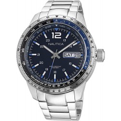 Watch Nautica NAPP39F10 Men Quartz Stainless Steel Strap Silver 22 Casual Model: