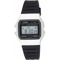 Watch Casio F-91WM-7ADF D141 Men Classic F91WM-7A Silver Silicone Quartz Fashion