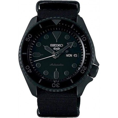 Watch Seiko SRPD79 Men Black Nylon NATO Strap Automatic -