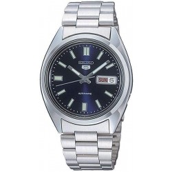 Watch Seiko SNXS77K SNXS77 Automatic Blue Day Date Dial Silver Steel Bracelet Men NEW
