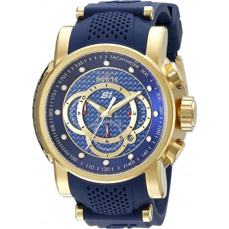Watch Invicta 19330 Men S1 Rally 52mm Stainless Steel Chronograph Quartz Blue Silicone Band Model:
