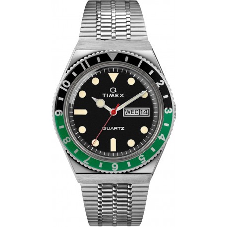 Watch Timex TW2U60900ZV 38 mm Q Black/Green