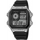 Casio AE-1200WH-1CVEF Men's Black Silicone Watch.
