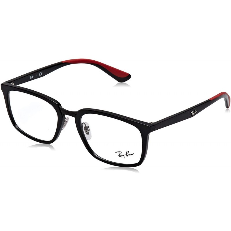 Gafas Ray-Ban Men RX7148 Rectangular Prescription Eyeglass Frames Black
