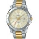 Watch Casio MTP-VD01SG-9BVUDF A1736 MTP-VD01SG-9BV Men Enticer Two Tone Stainless Steel Gold Dial Casual Analog Sporty