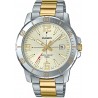 Watch Casio MTP-VD01SG-9BVUDF A1736 MTP-VD01SG-9BV Men Enticer Two Tone Stainless Steel Gold Dial Casual Analog Sporty