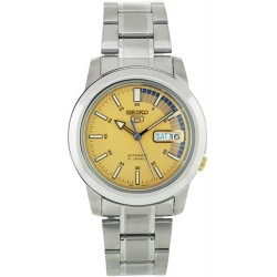 Watch Seiko SNKK29 Men Stainless Steel Analog Gold Dial
