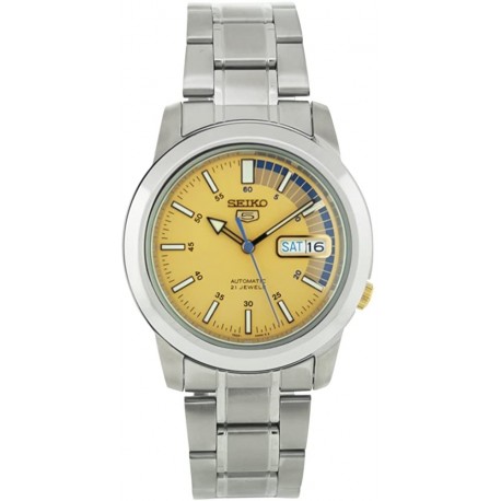 Watch Seiko SNKK29 Men Stainless Steel Analog Gold Dial