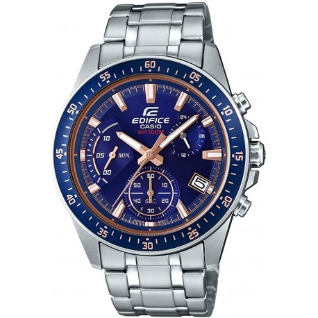 Watch Casio EFV-540D-2AVUDF EX400 Men Edifice EFV540D-2AV Silver Stainless-Steel Japanese Quartz Diving