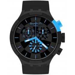 Watch Swatch SB02B401 Quartz Silicone Strap Black 20 Casual Model: