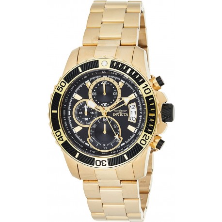 Watch Invicta 22414 Men Pro Diver Quartz Stainless-Steel Strap Gold 21.5 Model: