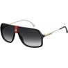 Sunglasses Carrera 1019/S Y11 Black/Gold/Red Square Pilot Sungl