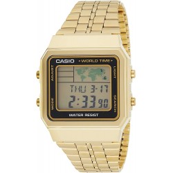 Watch CASIO Digital World TIME A500WGA-1DF Stainless Steel