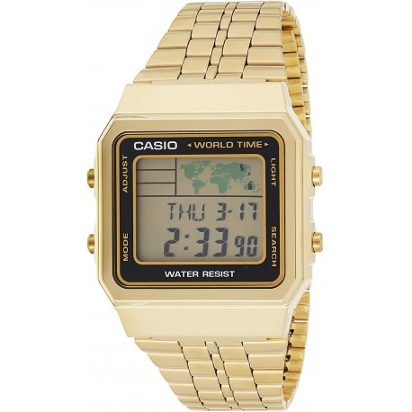 Watch CASIO Digital World TIME A500WGA-1DF Stainless Steel