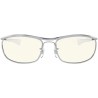Sunglasses Ray-Ban RB3119M Olympian I Deluxe Everglasses Oval Blue Light Filtering Silver/Clear to Grey Photochromic 62 mm