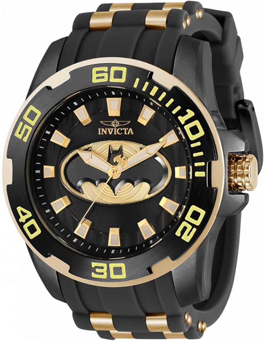 Invicta DC Comics Batman Men's 50mm Limited Edition Black/Gold Watch 32480  - VELLSTORE