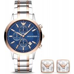 Watch Emporio Armani AR80025 Men Chronograph Multicolor-Tone Stainless Steel