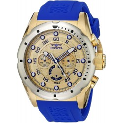 Watch Invicta 20307 Men Speedway 50mm Gold Tone Stainless Steel and Blue Polyurethane Chronograph Quartz Model: