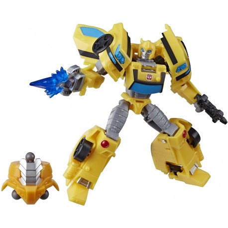 Action Figure Transformers Toys Cyberverse Deluxe Class Bumblebee Sting Shot Attack Move and Build-A Piece for Kids Ages 6 Up 5-inch
