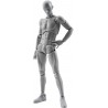 Action Figure Bandai Figurine S.H.Figuarts Body Kun male DX Set Grey Color Version 4549660040880