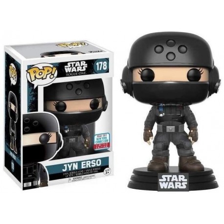 Action Figure Star Wars POP! Wars Rogue One Jyn Disguise Helmet 178 NYCC 2017 Exclusive Vinyl Bobble-Head