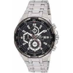 Watch Men Stainless Steel Edifice Black Dial Tachymeter